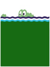 1977 Crocodile looming over the green water quality 18x24 Poster.Wall Decorative - £22.38 GBP