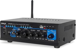 Home Bluetooth Audio Power Amplifier 2X120 Watt - Portable 2, Pyle Ptau45.5 - £55.14 GBP