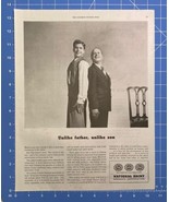 Vintage Print Ad National Dairy Father Son Importance of Diet Milk 13.5&quot;... - £11.49 GBP