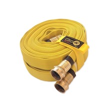 Pack of 2 FIRE Hose, 3/4IN.X 25 FT. with Quick-Strap Cord Wraps, Yellow, 250 PSI - £70.27 GBP