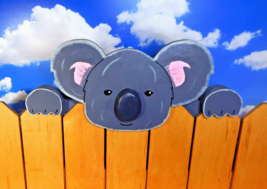 Koala Bear Fence Peeker Peeper Garden Art Party Zoo Playground Park Deco... - £116.72 GBP