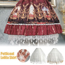 Women Lolita Skirt Petticoat Tutu Mesh Retro Star Crinoline Gown Underskirt - £21.99 GBP