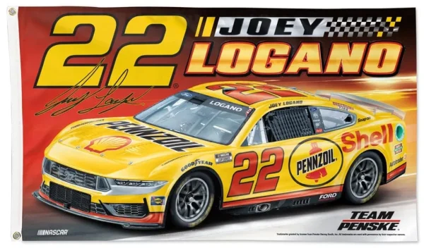 Joey Logano Pennzoil 3×5 Flag 2024 Race Car Design - $18.00