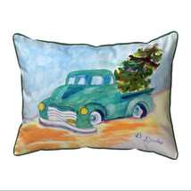 Betsy Drake Green Truck Extra Large Zippered Pillow 20x24 - $61.88