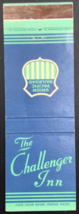 VTG UP Union Pacific Railroad The Challenger Inn Green &amp; Blue Matchbook Cover - £7.46 GBP