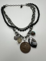 Vintage 835 Silver Luxemberg Charm Necklace 16”-19” - $49.50