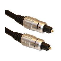 Cable Mountain 1m HQ Gold Pins with Metal Case TOSlink Digital Optical C... - $18.00