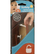 Safety 1st Spring-Loaded Cabinet &amp; Drawer Latches 10 Pack Child Safety L... - $91.94 MXN