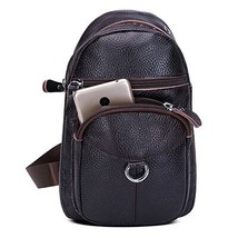 Men&#39;s Genuine Leather Casual Fashion Pack Chest Bags Men fashion Travel Shoulder - £93.02 GBP