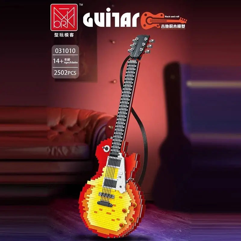 MORK 2502pcs Creative 1:1 Guitar Models Building Blocks Original Assembly Models - £164.94 GBP