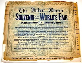 1893 Chicago World&#39;s Fair INTER OCEAN SOUVENIR Photograph Book Art Serie... - £19.90 GBP