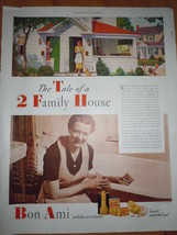 Vintage Bon Ami Tale of 2 Family House Magazine Advertisements 1937 - $6.99