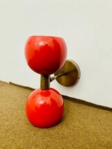 Sconce Pair 1950s Mid Century Brass Italian Diabolo Wall Sconce Small De... - €93,29 EUR