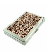 Cheetah Glam Animal Print Y2k Cigarette Case w/Built in Lighter Metal Wa... - $19.75