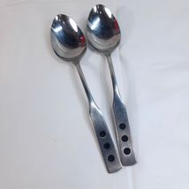 Vintage United Silver USI34 US place oval spoon set 2 dots circles made ... - $57.00