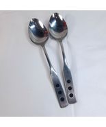 Vintage United Silver USI34 US place oval spoon set 2 dots circles made ... - $57.00