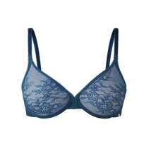 Gossard Glossies Lace Sheer Underwire Bra | 32A Teal Blue NEW 13001  - £36.76 GBP