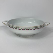 Ohme Porcelain Vegetable Bowl 2 Handled Serving Dish Silesia Germany Pin... - $49.49