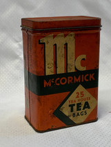 Vtg 1938 McCormick Tea Bag Tin Baltimore MD Banquet Orange Pekoe Contain... - £23.94 GBP