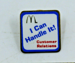 McDonalds I Can Handle It! Costomer Relations Employee Crew Pinback Pin ... - £8.73 GBP