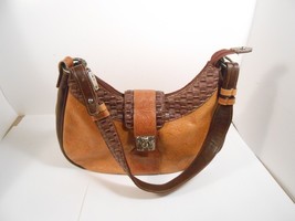 M. C. Marc Chantal Brown Pebbled Leather Brown Purse Bag - £16.22 GBP
