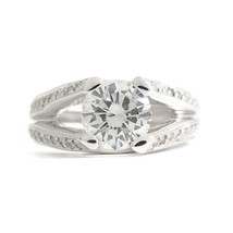 Authenticity Guarantee 
GIA Round Split Shank Diamond Engagement Ring 14K Whi... - £5,817.12 GBP