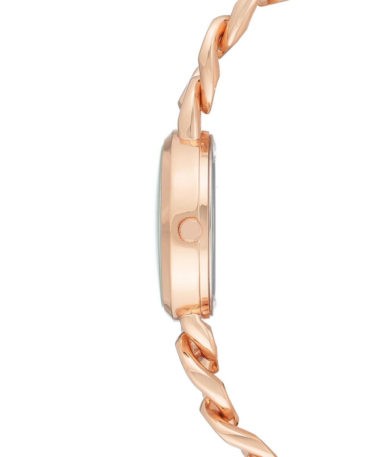 I.N.C. Women's Rose Gold Tone Cuban Chain Crystal Dial Bracelet Watch 30mm NEW Item image 2
