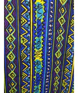 African Print Fabric Cotton Green Blue Purple Yellow 2 Pieces - £6.99 GBP