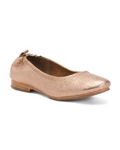 NEW SOFFT GOLD LEATHER COMFORT  BALLET FLATS SIZE 8.5 M $89 - $59.99