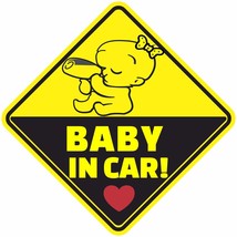 BABY ON BOARD GIRL GIRLS BABIES PREGNANT ASSORTED DECAL STICKER BUY 2 GE... - £2.33 GBP