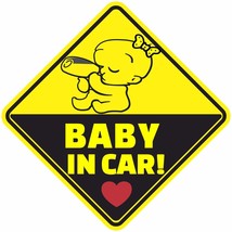 BABY ON BOARD GIRL GIRLS BABIES PREGNANT ASSORTED DECAL STICKER BUY 2 GE... - £2.35 GBP