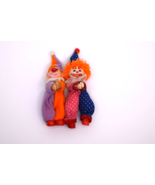 Lot of 2 Vintage Clown Clip On Pencil Huggers 4&quot; - $290.47 MXN