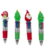 4Pc Mini 4-Color Click Switchable Christmas Ballpoint Pens(Red/Green/Blu... - $9.89