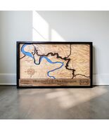 3D Wooden Topographic Map Wall Art, Tail of the Dragon, Deals Gap NC, Ca... - $39.19