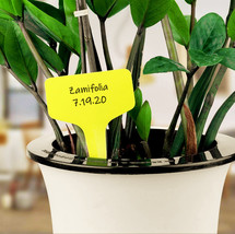 MBK Yellowshaped Plant Labels Garden Row Marker Seed Stake Food Tag Re B... - $10.50