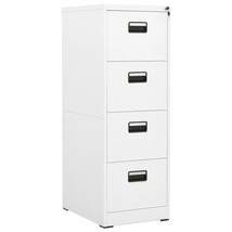 Filing Cabinet White 46x62x133 cm Steel - £204.81 GBP