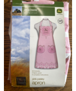 JOHN DEERE TRACTOR &quot;PINK PAISLEY&quot; CUT AND SEW APRON KIT ONE SIZE (2009) - $10.00