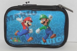 Nintendo DS Carrying Case Blue with picture of Mario &amp; Luigi On front - $9.55