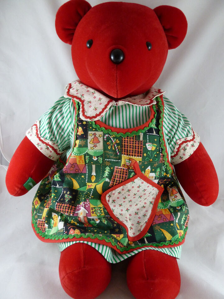 Primary image for Vtg Red North American Bear Company Mrs. Claws, 1992 Plush 20" Velvet CLEAN