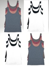 New Women&#39;s Felina Reversible Cotton Modal Tank Top, 4-pack Sizes Colors... - $24.95