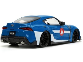 2020 Toyota Supra Blue with Graphics and Max Sterling Diecast Figurine &quot;Robotec - £41.86 GBP