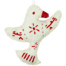 Fair Trade Holiday Handmade White Peace Doves Christmas Tree Ornament - £7.72 GBP