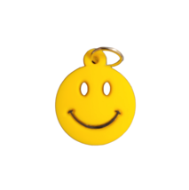 Rubber Silicone Mini Craft Jewelry Bracelet Charm  - Smiley Face - £5.50 GBP