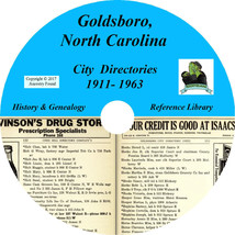 Goldsboro North Carolina City Directory - History Genealogy - 20 Books Cd Dvd - £5.40 GBP