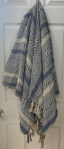 Braided Striped Throw Blanket 50x60, Stonewash Blue - DII - £22.93 GBP