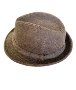 Stetson Vintage Men&#39;s Brown Wool Blend Tweed Fedora Large - $96.73 CAD