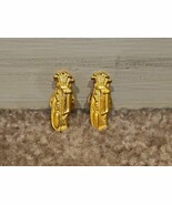 Vintage 1980s Set of 2 Gold Golf Bag Lapel Pins Pinbacks 1&#39;&#39; - $14.99