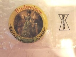 Budweiser Beer Metal Coasters Official Product 3.5&quot; New Sealed Vintage L... - $14.99