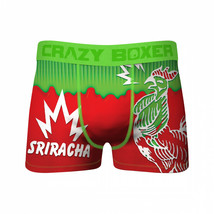 Crazy Boxers Sriracha Rooster and Fire Boxer Briefs Red - £17.26 GBP