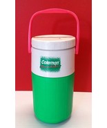 Vintage Coleman Sunlites Insulated Thermos Cooler Water Jug Neon Retro C... - $24.99